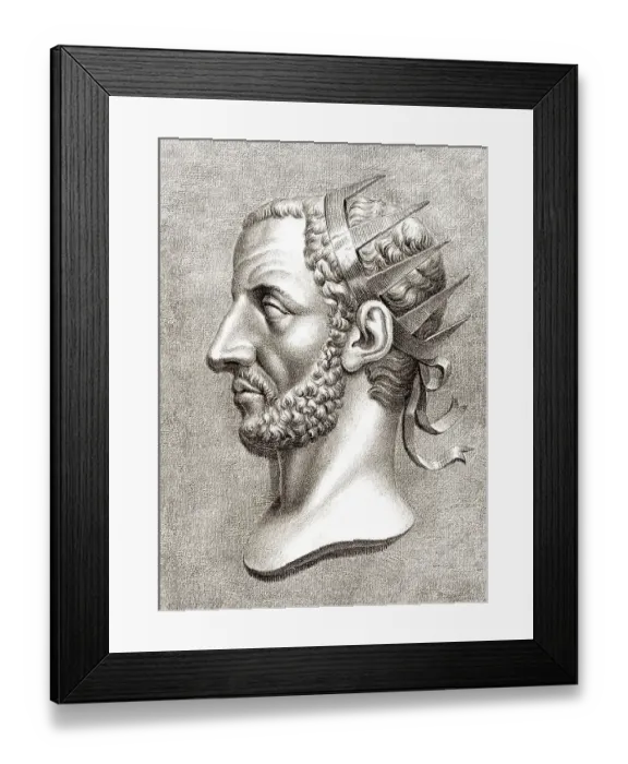 Framed Print : Aemilianus, roemischer Kaiser im Jahr 253