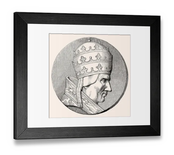 Framed Print : Papst Sylvester II oder Silvester II Framed Print : Papst Sylvester II oder Silvester II