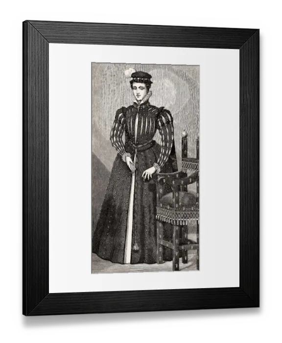 Framed Print : Mary Stuart or Mary I. 1542-1587