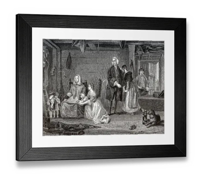 Framed Print : Szene aus The Vicar of Wakefield