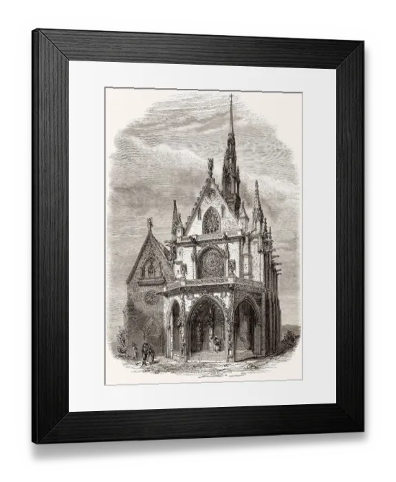 Framed Print : The Sainte-Chapelle of the Castle of Bourbon-Archambault Framed Print : The Sainte-Chapelle of the Castle of Bourbon-Archambault