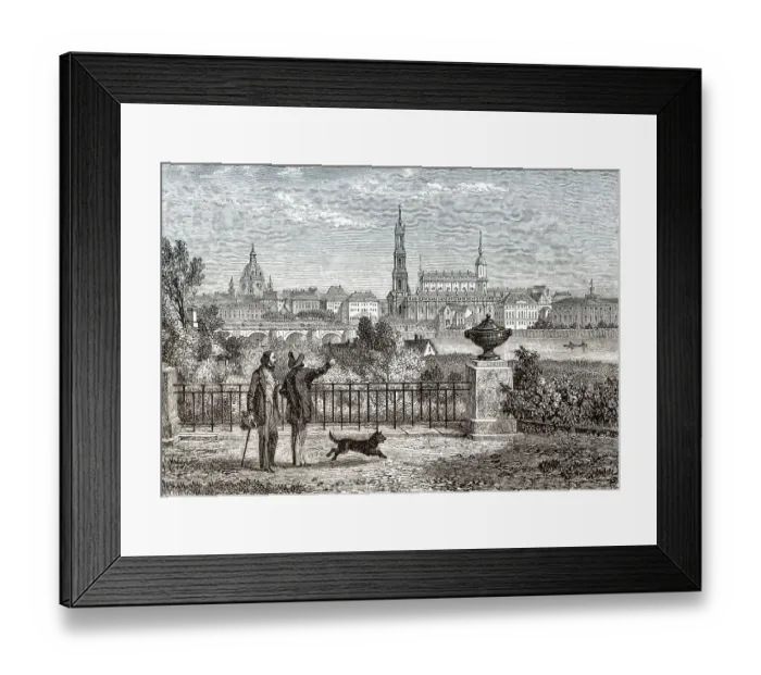 Framed Print : Historical cityscape of Dresden Framed Print : Historical cityscape of Dresden
