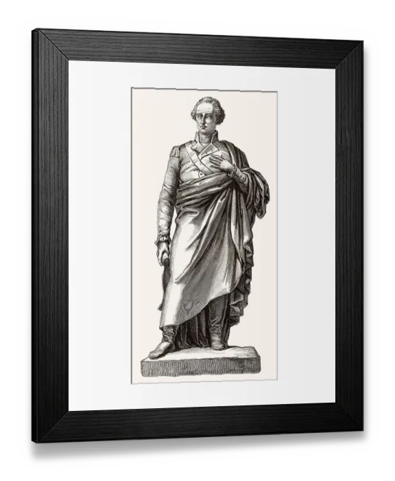 Framed Print : Statue von Generalmajor Claude Martin