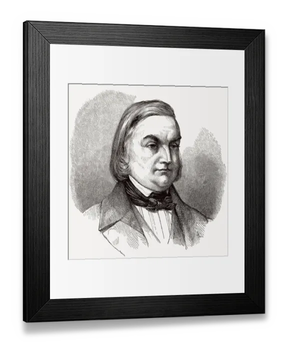 Framed Print : Emile Souvestre, 1806-1854, franzoesischer Romancier