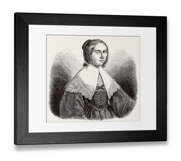 Framed Print : Anna Maria van Schurman, 1607-1678