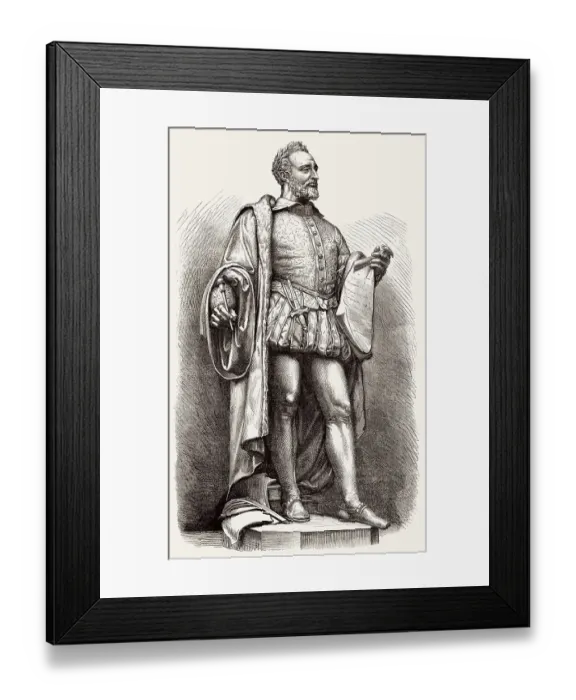 Framed Print : Pierre de Ronsard, 1524-1585, ein franzoesischer Dichter