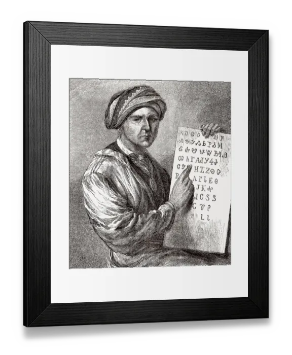 Framed Print : Sequoyah, George Gist oder George Guess