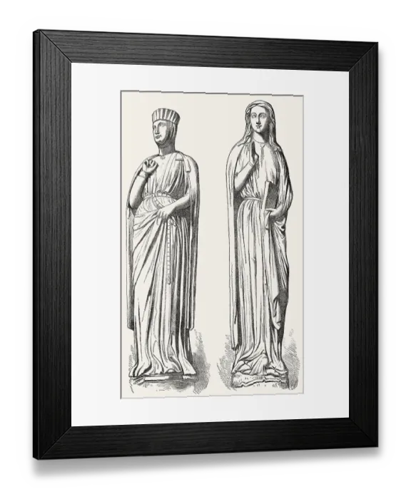 Framed Print : Skulpturen von Bathsheba und Modesta Framed Print : Skulpturen von Bathsheba und Modesta
