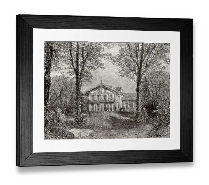 Framed Print : Das Gebaeude von Alphonse Marie Louis Prat de Lamartine