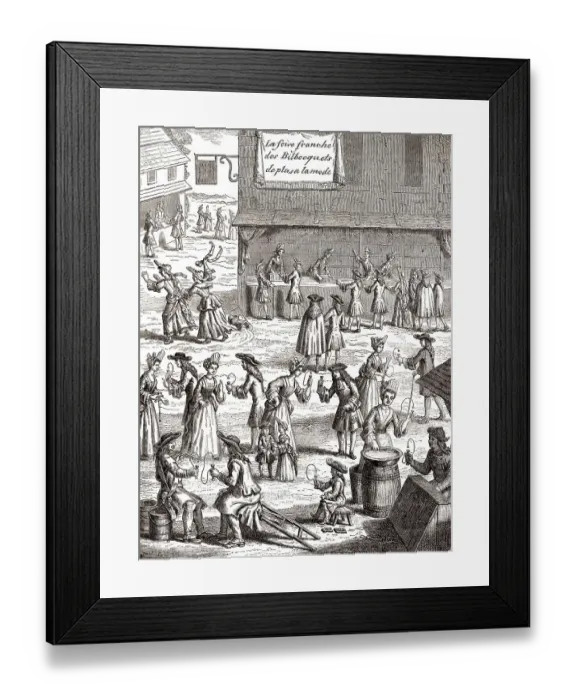 Framed Print : Becher und Kugel oder Ring und Stift