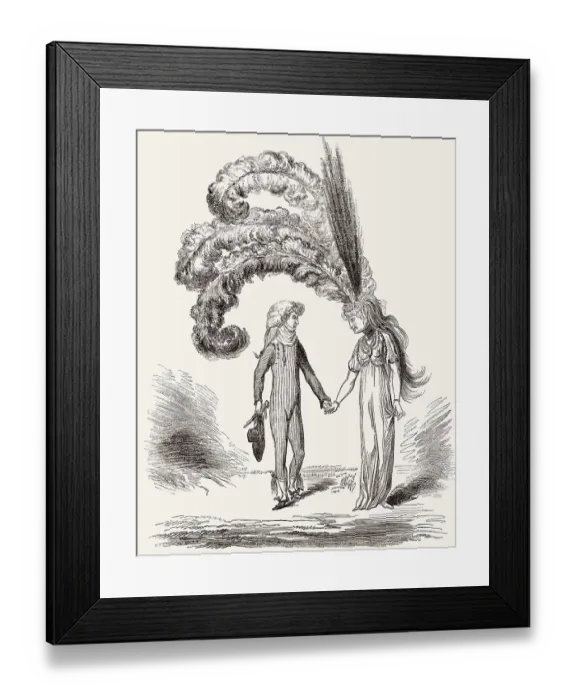 Framed Print : Karikatur von James Gillray, 1756-1815 Framed Print : Karikatur von James Gillray, 1756-1815