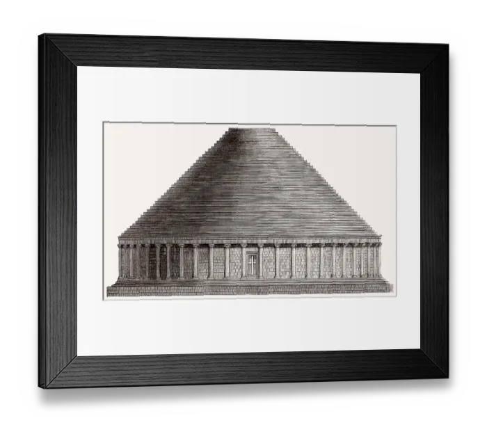 Framed Print : Rekonstruktion von Madghacen oder Medracen