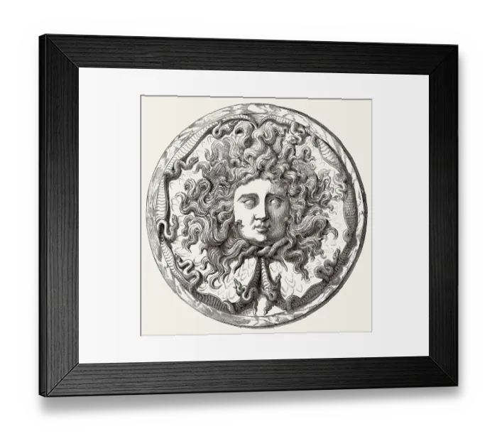 Framed Print : Medusa, griechische Mythologie Framed Print : Medusa, griechische Mythologie