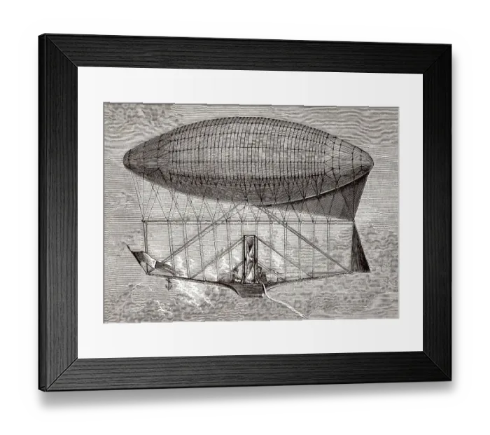 Framed Print : Der schiffbare Ballon, entwickelt von Stanislas Charles Henri Dupuy de Lome Framed Print : Der schiffbare Ballon, entwickelt von Stanislas Charles Henri Dupuy de Lome