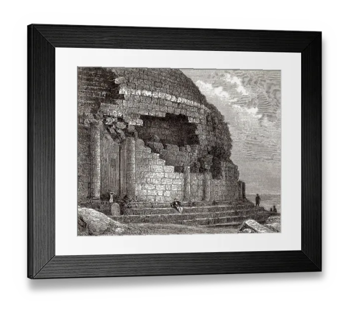 Framed Print : Madghacen oder Medracen, ein koeniglicher Mausoleum-Tempel der numidischen Berberkoenige Framed Print : Madghacen oder Medracen, ein koeniglicher Mausoleum-Tempel der numidischen Berberkoenige