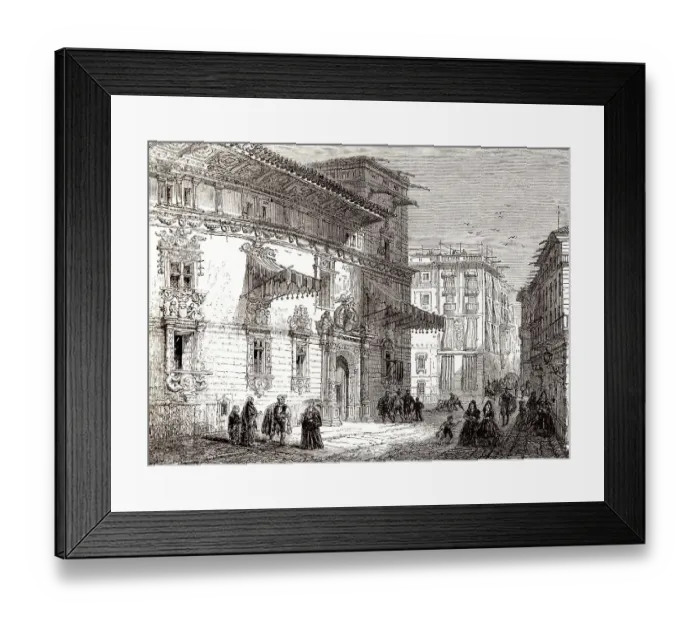 Framed Print : La casa Gralla, Barcelona, 18. Jahrhundert Framed Print : La casa Gralla, Barcelona, 18. Jahrhundert