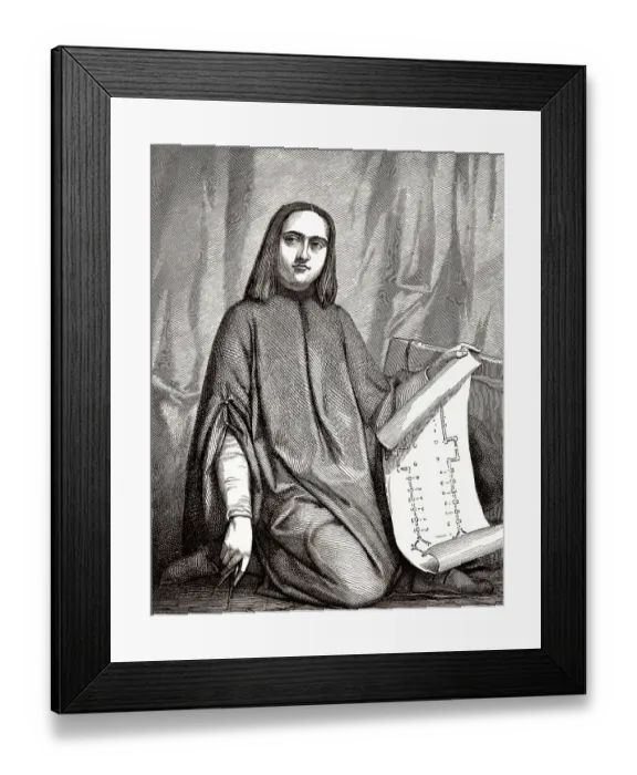 Framed Print : A young architect in the Middle Ages