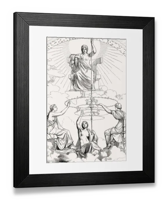 Framed Print : The spindle of Ananke, the beginning of the cosmos Framed Print : The spindle of Ananke, the beginning of the cosmos