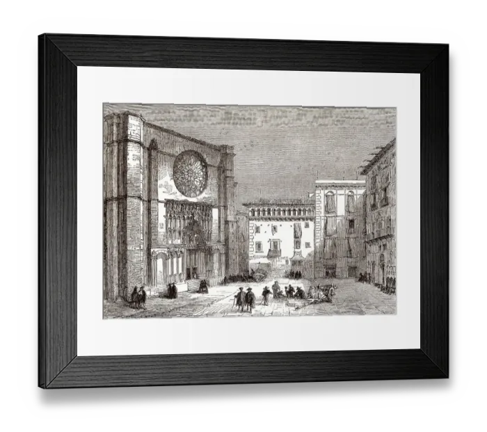 Framed Print : Santa Maria del Mar, Stadtteil Ribera Framed Print : Santa Maria del Mar, Stadtteil Ribera