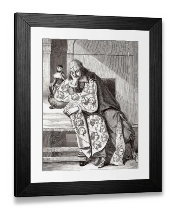 Framed Print : Melancholische Figur, genannt Mensch der Suende Framed Print : Melancholische Figur, genannt Mensch der Suende