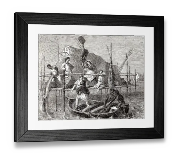 Framed Print : Schwammtaucher, Kuba, 19. Jahrhundert