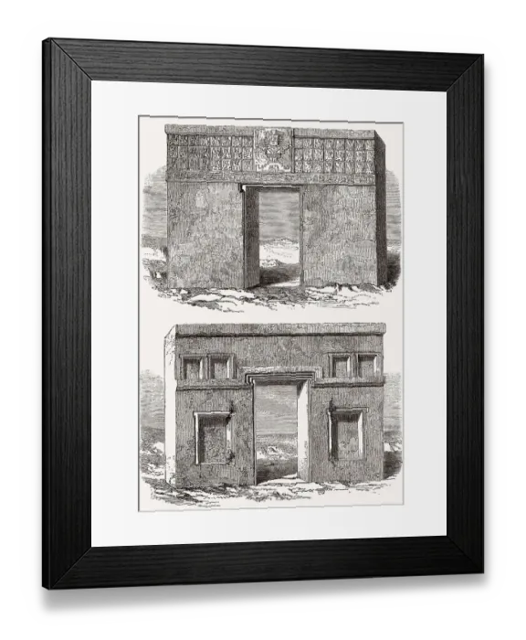 Framed Print : Tor der Sonne, Tiwanaku, eine praekolumbianische Ausgrabungsstaette im Westen Boliviens