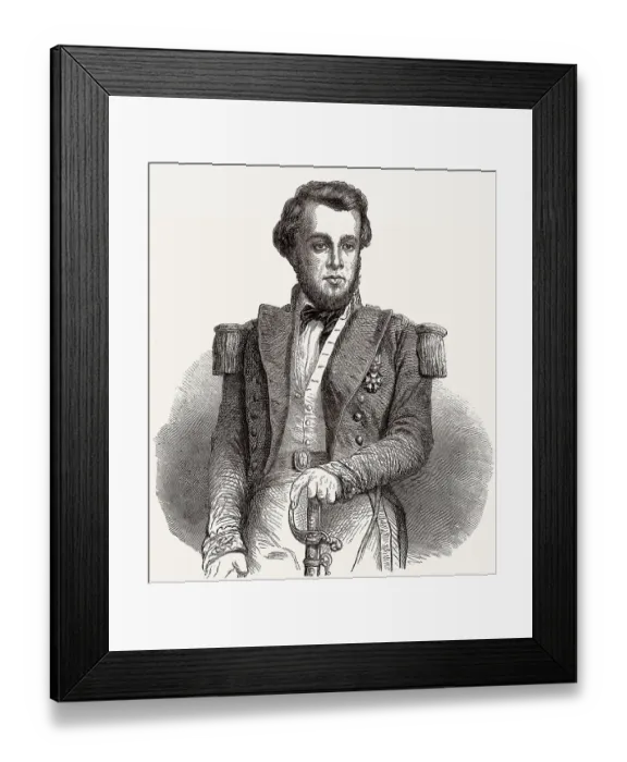 Framed Print : Joseph Rene Bellot, 1826-1853, ein franzoesischer Arktisforscher