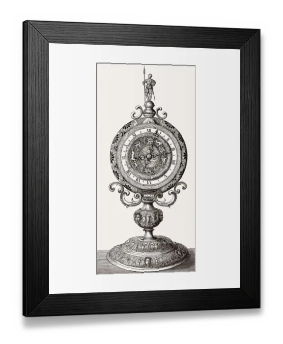 Framed Print : Eine alte Uhr, 16. Jahrhundert