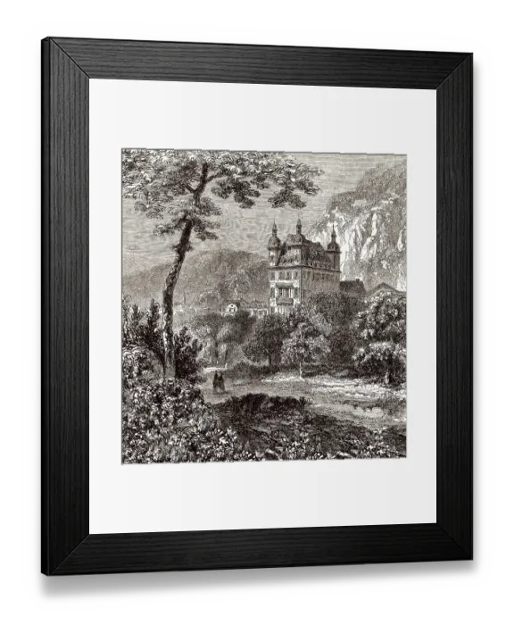 Framed Print : The Haus Vier Tuerme, Karlsburg Framed Print : The Haus Vier Tuerme, Karlsburg