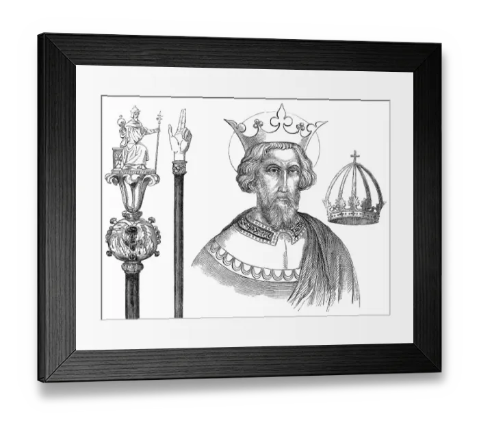 Framed Print : Karl der Grosse, Karl der Grosse oder Carolus Magnus