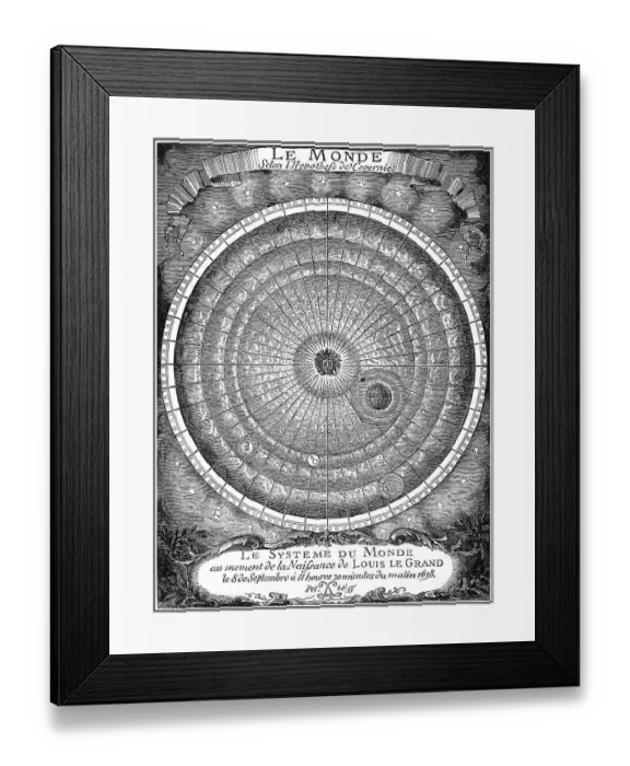 Framed Print : Horoskop, das Geburtshoroskop fuer Ludwig XIV Framed Print : Horoskop, das Geburtshoroskop fuer Ludwig XIV