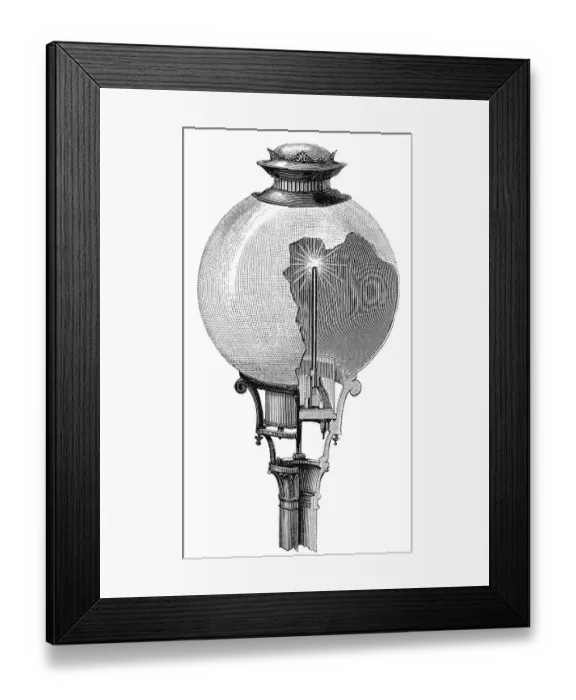 Framed Print : Eine Jablotschkow-Kerze von Pawel Nikolajewitsch Jablotschkow Framed Print : Eine Jablotschkow-Kerze von Pawel Nikolajewitsch Jablotschkow