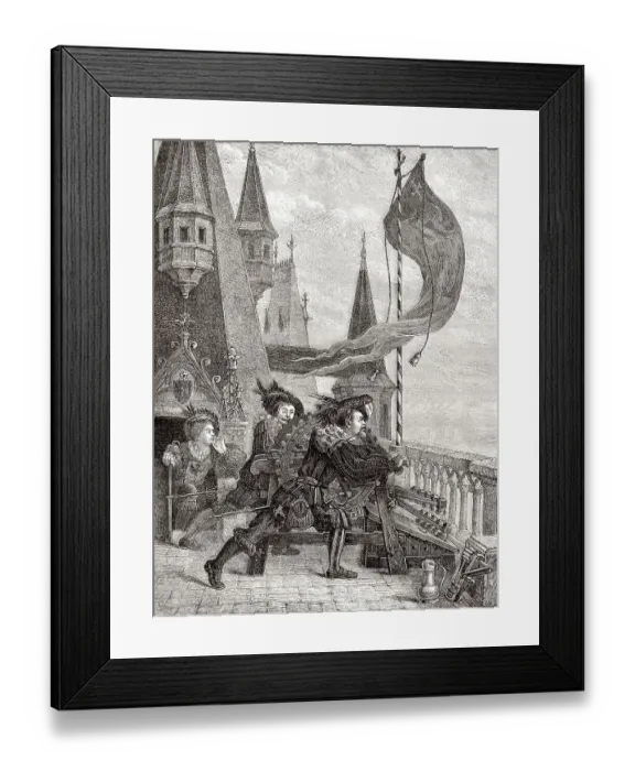 Framed Print : Laermen mit Ratschen, traditioneller katholischer Osterbrauch