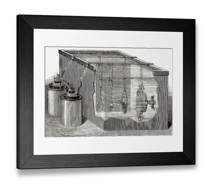 Framed Print : Nickel-Galvanisiermaschine, 19. Jahrhundert