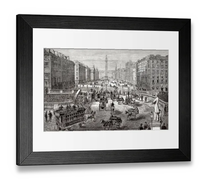 Framed Print : Stadtbild von Dublin, 19. Jahrhundert Framed Print : Stadtbild von Dublin, 19. Jahrhundert