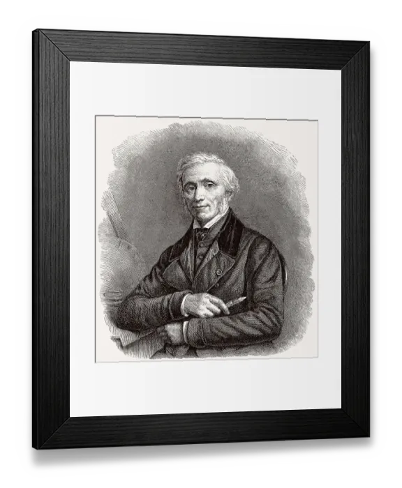 Framed Print : Louis Hersent, 1777-1860, ein franzoesischer Maler
