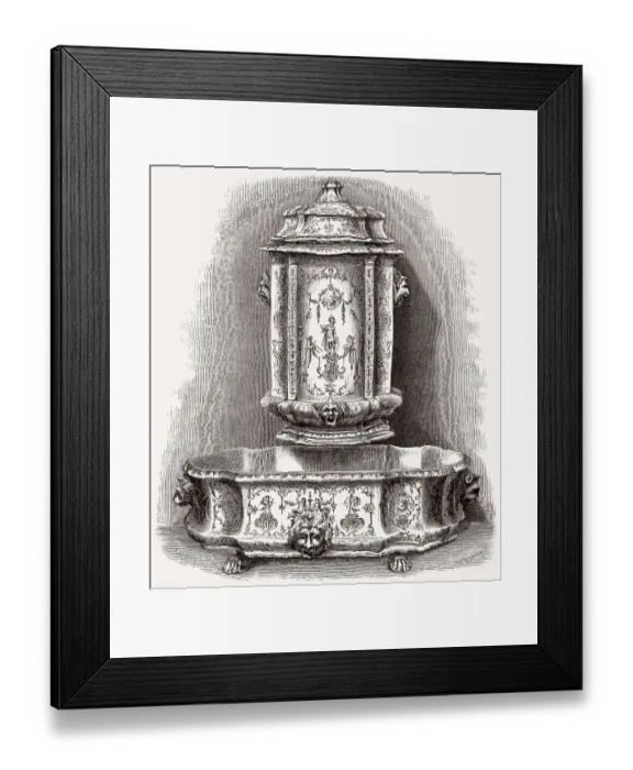 Framed Print : Fayence de Moustiers Sainte-Marie, Frankreich, 19
