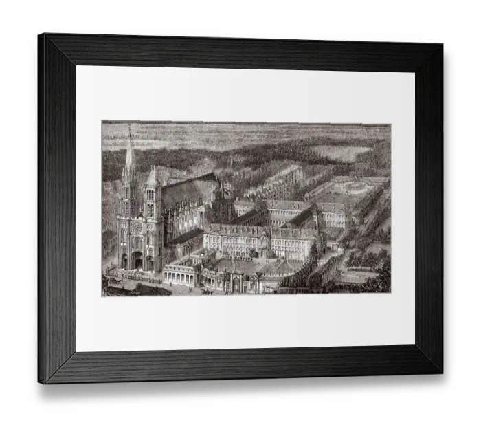 Framed Print : Maison d'education, Nebengebaeude von Saint-Denis
