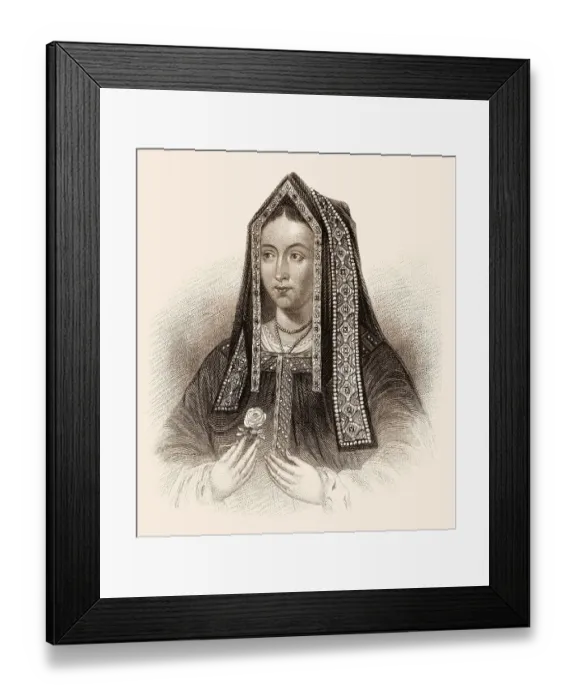Framed Print : Elizabeth of York, 1466-1503, queen consort of England Framed Print : Elizabeth of York, 1466-1503, queen consort of England
