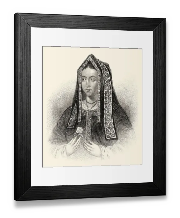 Framed Print : Elizabeth of York, 1466-1503, queen consort of England