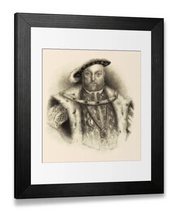 Framed Print : Henry VIII, 1491-1547, King of England Framed Print : Henry VIII, 1491-1547, King of England