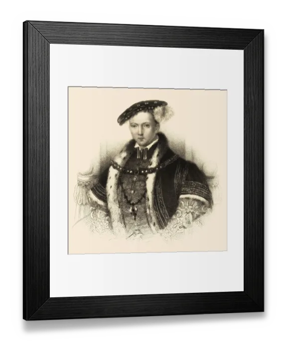 Framed Print : Edward VI, 1537-1553, Koenig von England und Irland