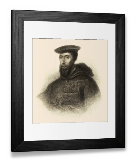 Framed Print : Reginald Pole, 1500-1558, englischer Kardinal der roemisch-katholischen Kirche