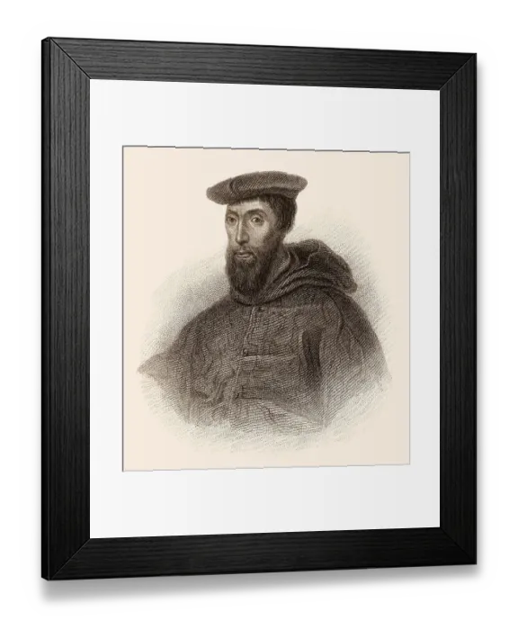 Framed Print : Reginald Pole, 1500-1558, englischer Kardinal der roemisch-katholischen Kirche