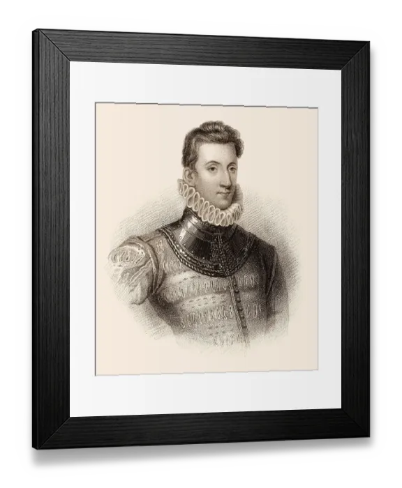 Framed Print : Sir Philip Sidney, 1554-1586, englischer Dichter Framed Print : Sir Philip Sidney, 1554-1586, englischer Dichter