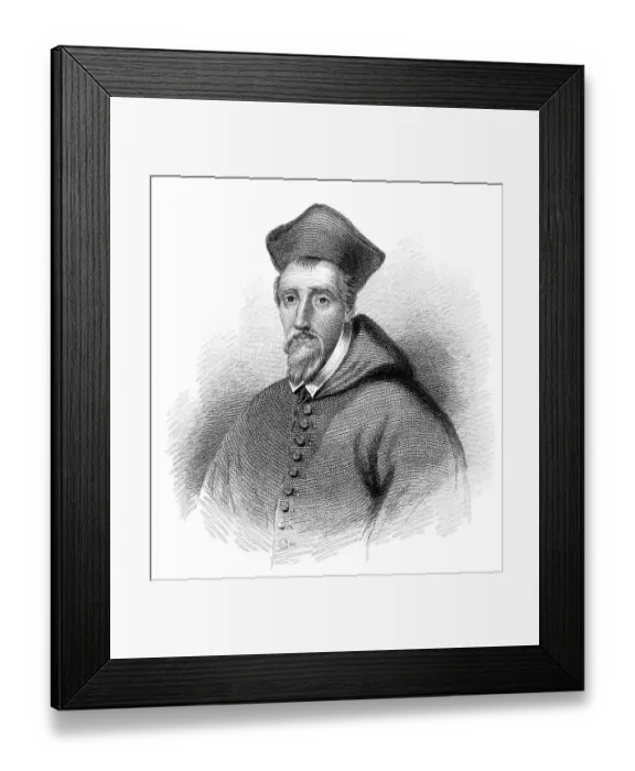 Framed Print : William Allen, 1532-1594, englischer Kardinal der roemisch-katholischen Kirche