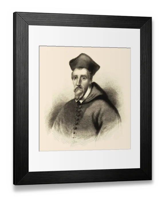 Framed Print : William Allen, 1532-1594, englischer Kardinal der roemisch-katholischen Kirche