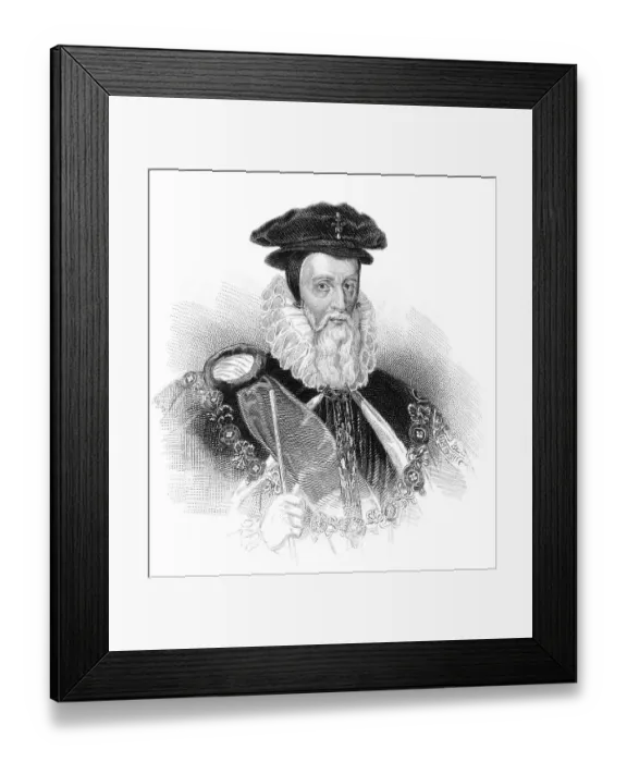 Framed Print : William Cecil, 1. Baron Burghley oder Burleigh