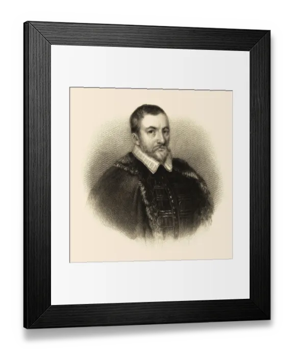 Framed Print : Sir Thomas Bodley, 1545-1613, englischer Diplomat und Gelehrter