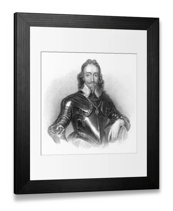 Framed Print : Karl I. 1600-1649, Koenig von England
